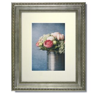 Heritage Silver Ornate Frame with Soft White Mat