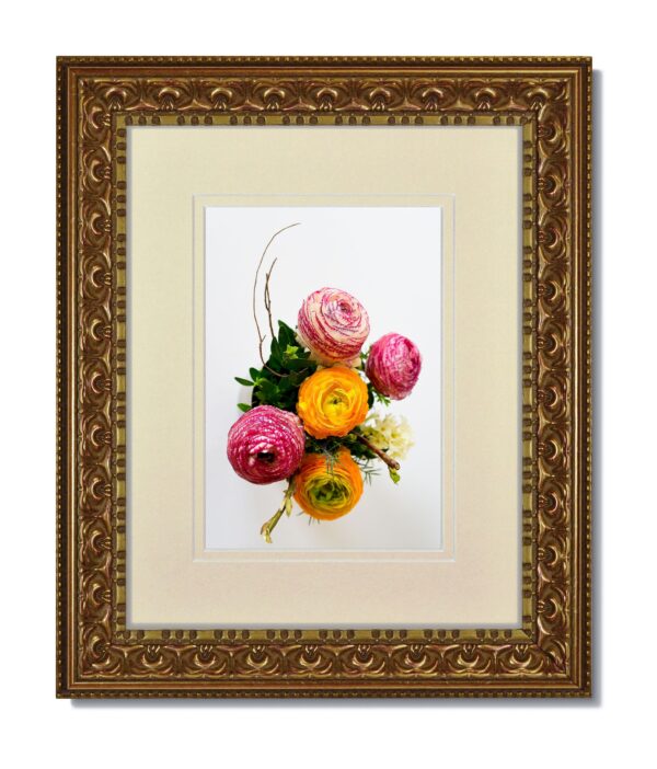 Vintage Gold Ornate Frame with Double Mat